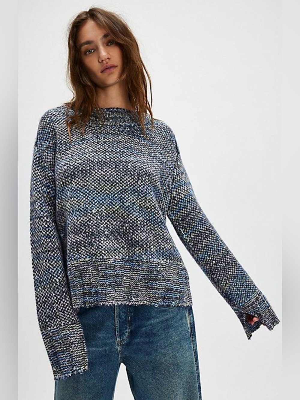 Free People Cotton Candy Pullover in Lunar Eclipse Combo Size XS NWT